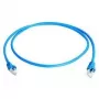Telegärtner 100008740 RJ45-Netzwerkkabel, Patchkabel CAT 6a S/FTP blau flammhemmend, mit Knickschutztülle 1 Stk.