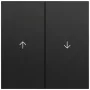 Gira 329474 Wippe 2-fach Pfeil, System 70, schwarz (lackiert)
