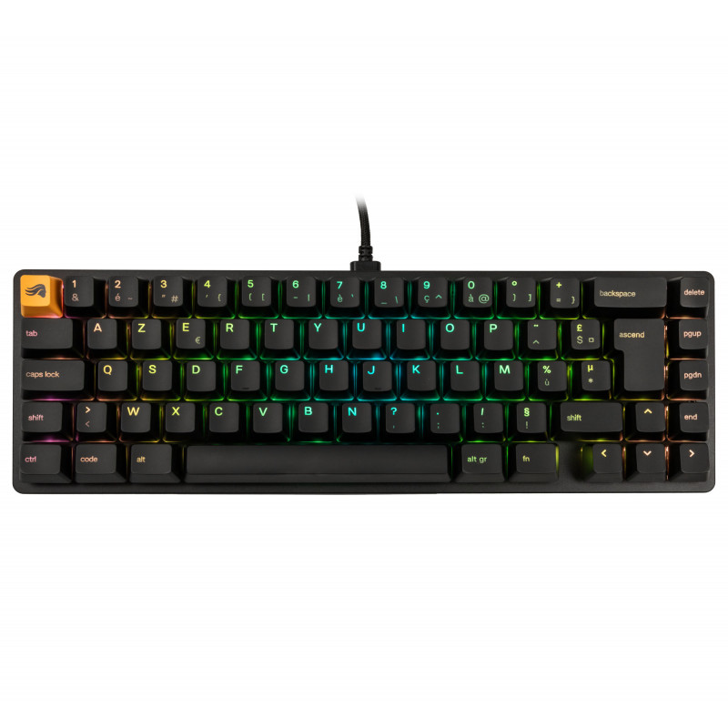 Glorious GMMK 2 Compact Tastatur – Fox Switches, FR-Layout, Schwarz