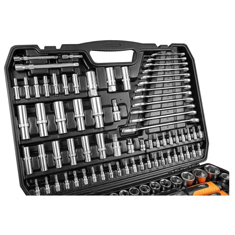 Neo Tools 10-218 Werkzeugset, 300 Teile, 1/2, 3/8, 1/4 Antrieb