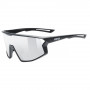 Uvex Skyryse Fahrradsonnenbrille, Schwarz Matt / Silber
