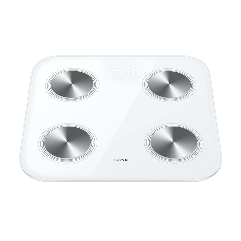 Huawei Scale 3 Bluetooth Edition weiß / intelligente Personenwaage / gehärtetes Glas / WiFi und BT / bis zu 150 kg / Android und iOS