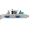 InLine® PCIe x1 Schnittstellenkarte, 4x RS-232, Low Profile