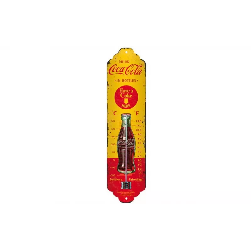 TFA Dostmann NOSTALGIC ART Coca Cola Thermometer Gelb, Rot