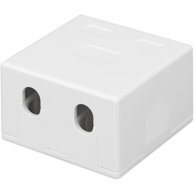 Techly 366310 Aufputzdose für 2 Keystone-Module RJ45 oder RJ11/12