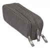 WEDO Schlamper-Etui College, Polyester, grau, geräumiges Innenfach, 3 Reißverschlussfächer, 7 Stifte