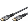 Goobay Soft Ultra High Speed HDMI-Kabel, 0,5 m, Schwarz/Silber (80731)