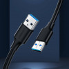 Ugreen US102 USB 2.0 Kabel Stecker auf Stecker, 0,5 m, Schwarz