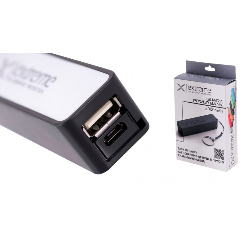 Esperanza Quark Powerbank 2000 mAh, Schwarz