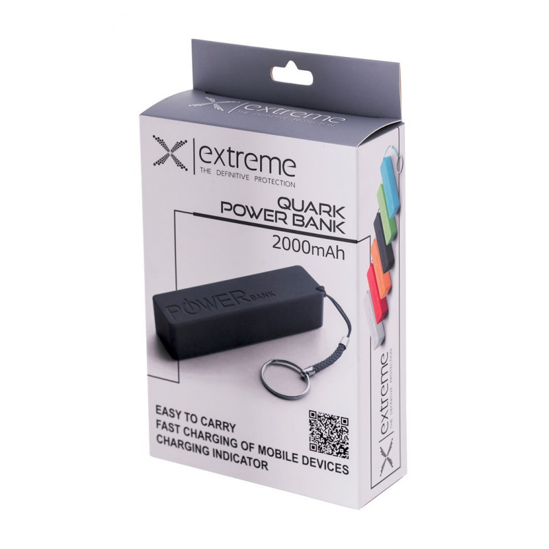 Esperanza Quark Powerbank 2000 mAh, Schwarz
