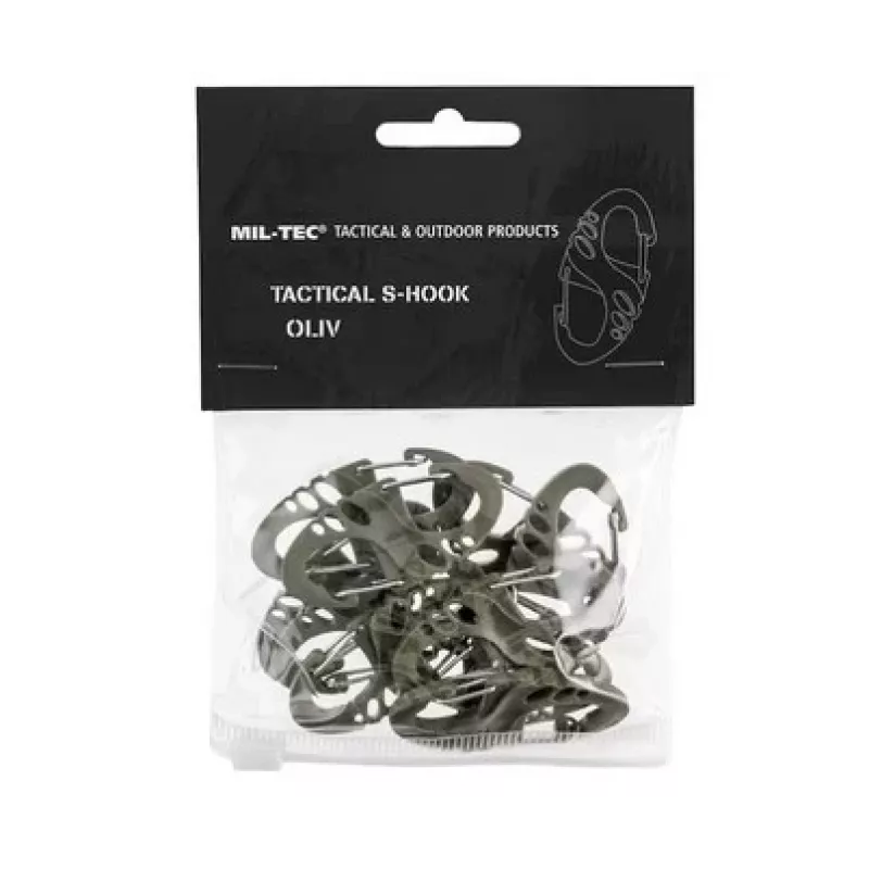 Mil-Tec S-Hook Karabiner-Set – Grün