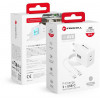 Forcell F-Energy GaN III Crystal Color VT-60 60W PD QC 4.0 2x USB-C Wandladegerät weiß + Kabel