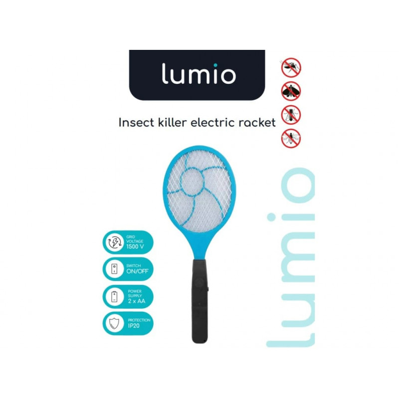 LUMIO elektrische Fliegenklatsche (MKE007), 2xAA, blau