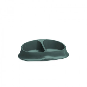 Stefanplast Futterdoppelnapf Chic 0,25+0,25 l 27x17,5x7,2 cm grün