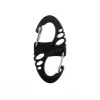 Mil-Tec S-Hook Karabiner-Set – Schwarz