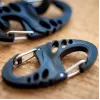 Mil-Tec S-Hook Karabiner-Set – Schwarz