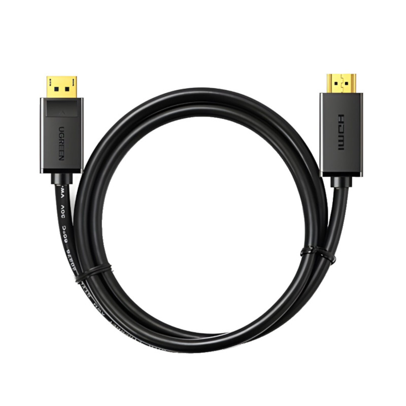 Ugreen DisplayPort-auf-HDMI-Kabel, 3 m, 4K, Schwarz