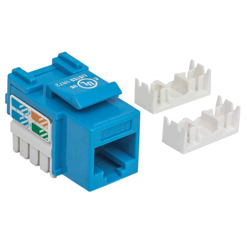 Intellinet 210546 Keystone-Modul RJ45 UTP Cat5e, Punch-Down, blau