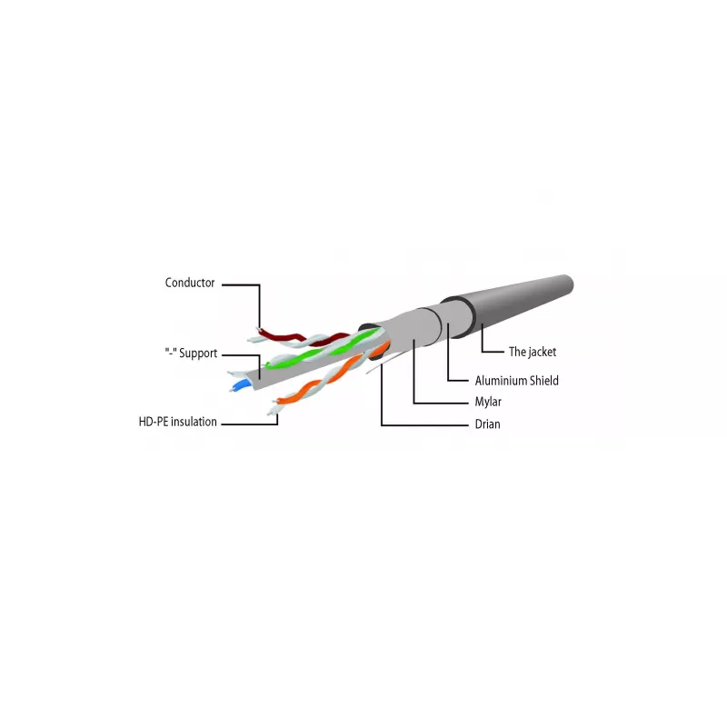 Gembird Cat6 F/UTP Patchkabel RJ45, 0,25 m, Violett