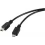 Renkforce USB 2.0 Kabel Micro-USB auf Mini-USB, 0,5 m, Schwarz