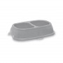 Stefanplast Break 13 Futtertrog für Haustiere 0,2+0,2 l, 21x13x5 cm, sortiert grau/blau