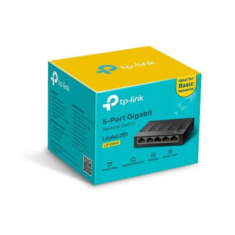 TP-Link LS1005G LiteWave 5-Port 10/100/1000 Unmanaged Switch (LS1005GUN/5.40)