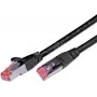 Wirewin Cat6 S/FTP Patchkabel, 0,25 m, Schwarz