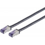 Shiverpeaks Cat6a S/FTP Patchkabel RJ45, 0,5 m, Schwarz