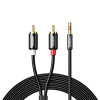 UGREEN AV116 RCA auf AUX 3,5mm Audiokabel 1m – Schwarz