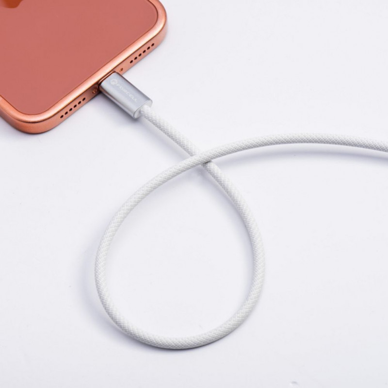 Forcell USB-Kabel USB-C auf USB-C, 2 m, 240 W, Weiß