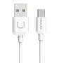 USAMS US-SJ098 U-Turn Micro-USB auf USB Daten- und Schnellladekabel, 2 A, 1 m, Weiß