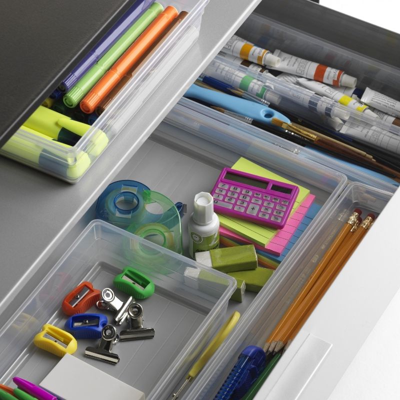 KIS Box Sistemo Organizer 5 37,5 x 7,5 x 5 cm transparent/hellgrau