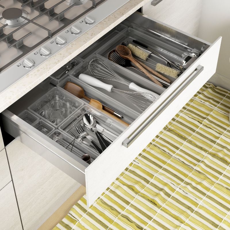 KIS Box Sistemo Organizer 6 15 x 15 x 5 cm transparent/hellgrau