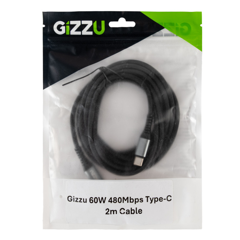 GIZZU 60W 480Mbps Type-C Kabel 2m