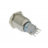 Lamptron Vandalismustaster / Schalter 16mm - Silverline - blau