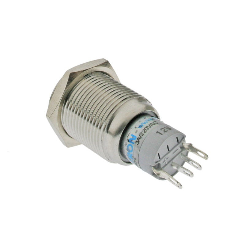 Lamptron Vandalismustaster / Schalter 16mm - Silverline - blau