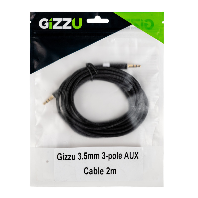 Gizzu 3,5mm AUX-Kabel 2m – Schwarz