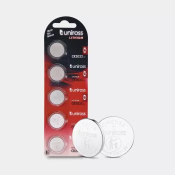 Uniross Lithium CR2032 Knopfzellen, 5 Stk.