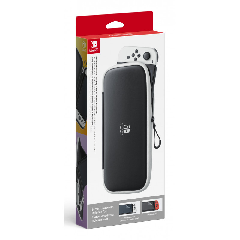 Nintendo Switch Tasche & Displayschutzfolie (schwarz/weiß)