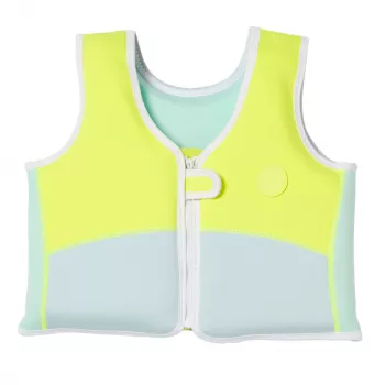 Sunnylife Kinder-Schwimmweste (3-6 Jahre) – Aqua Neon