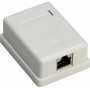 Goobay 1-Port RJ45 Anschlussdose, CAT 6, STP - geschirmt