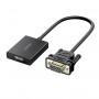 UGREEN CM513 VGA-auf-HDMI-Konverter, Stecker auf Buchse, 1080p Full HD, Schwarz