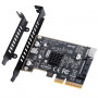 Graugear G-PCI-E-20G USB 3.2 Gen2x2 interne Erweiterungskarte, Typ-E Key A, PCIe Gen4, 20 Gbit/s – schwarz