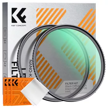 K&F Concept 2-in-1 Black Diffusion Filterset 1/4 und 1/8, 67 mm (SKU.1714V1)
