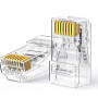 UGREEN Cat6 RJ45 Modularstecker (50 Stück)–Transparent mit Goldkontakten