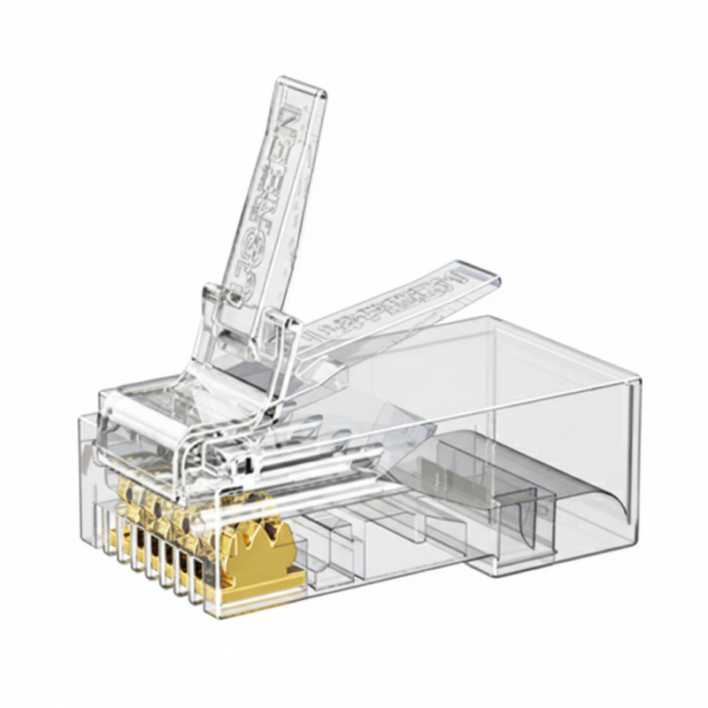 UGREEN Cat6 RJ45 Modularstecker (50 Stück)–Transparent mit Goldkontakten