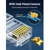UGREEN Cat6 RJ45 Modularstecker (50 Stück)–Transparent mit Goldkontakten