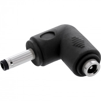 InLine® DC-Adapter, 4,0 x 1,7 mm, Stecker/Buchse, gewinkelt, schwarz