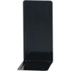 WEDO Registraturstütze (B)140 x (T)120 x (H)240 mm, schwarz aus Metall, kunststoffbeschichtet - 2 Stück
