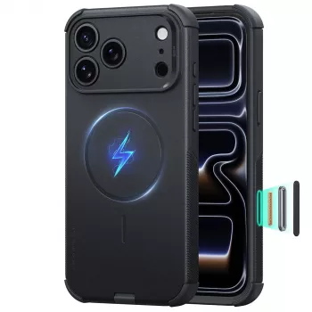 ESR Cyber Tough MagSafe-Hülle für iPhone 17 Pro / 18 Pro, Schwarz